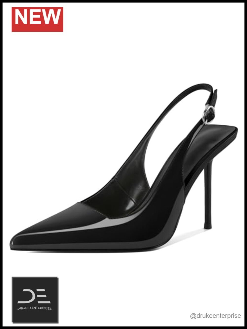 Zamikoo Slingback Heels Pointed Toe Stilettos 4 Inch High Heel Pumps